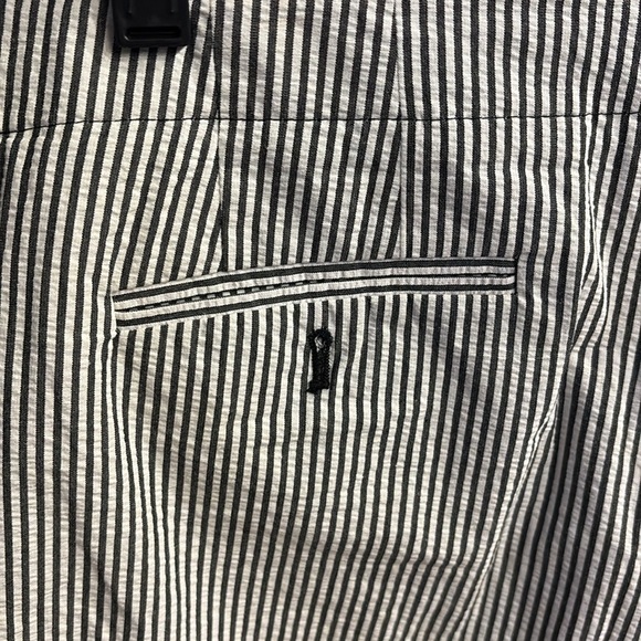 Jones New York women’s Black and White Striped skorts textured cotton size 10 - Picture 6 of 13